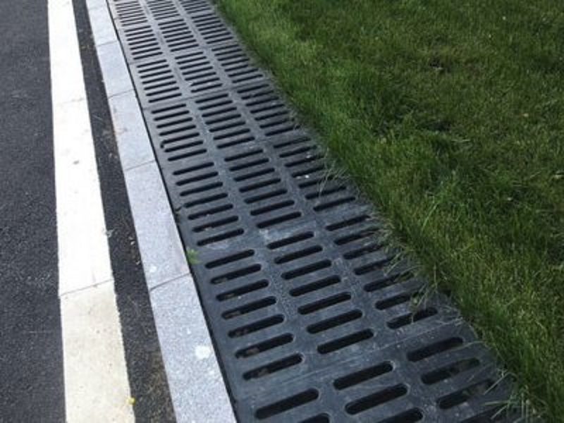 Where should a drainage channel be placed?